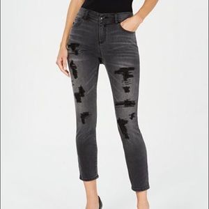 INC Embellished Ripped Skinny Jeans